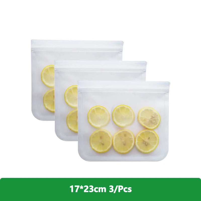 1/2/3/5Pcs Reusable Food Freezer Bags