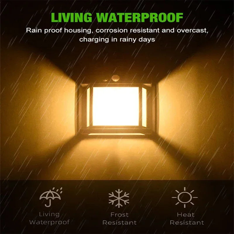 1~4Pcs Outdoor Solar Wall Lamp