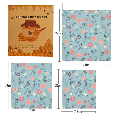 3/7 Pcs Beeswax Food Wraps