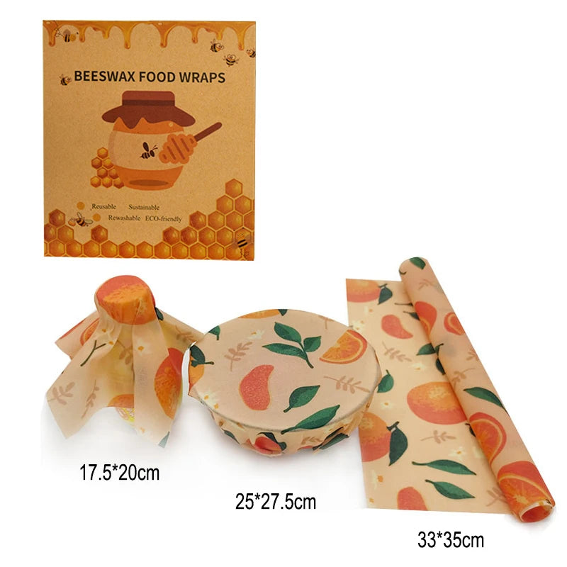 3/7 Pcs Beeswax Food Wraps