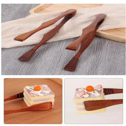 Bacon Steak Bread Cake Wooden Clip Utensil