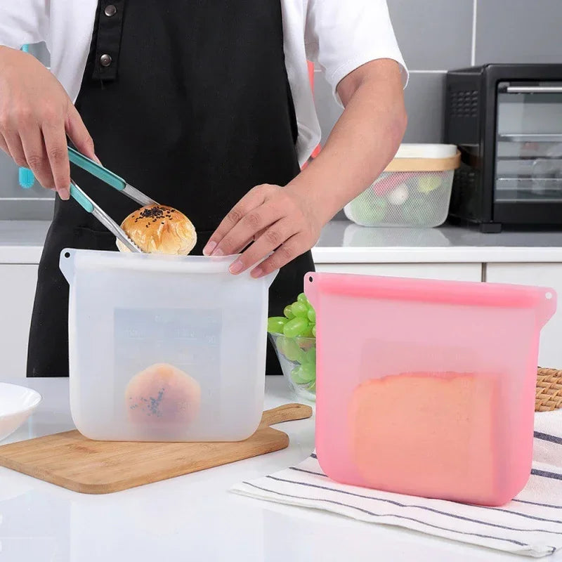 Silicone Food Storage Containers Reusable Bag