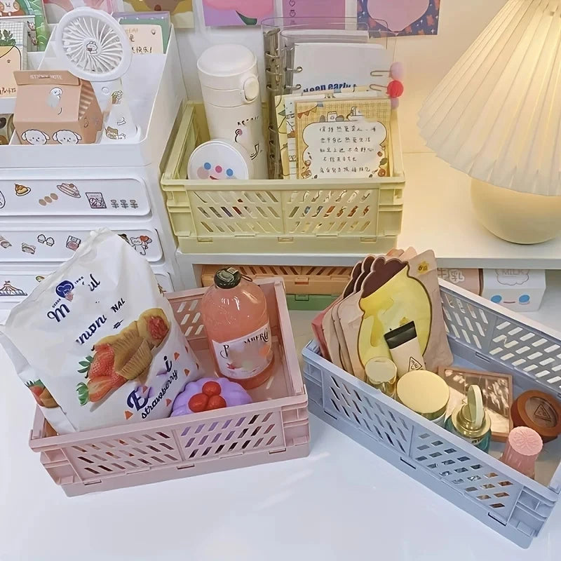 Plastic Foldable Storage Crate Bin