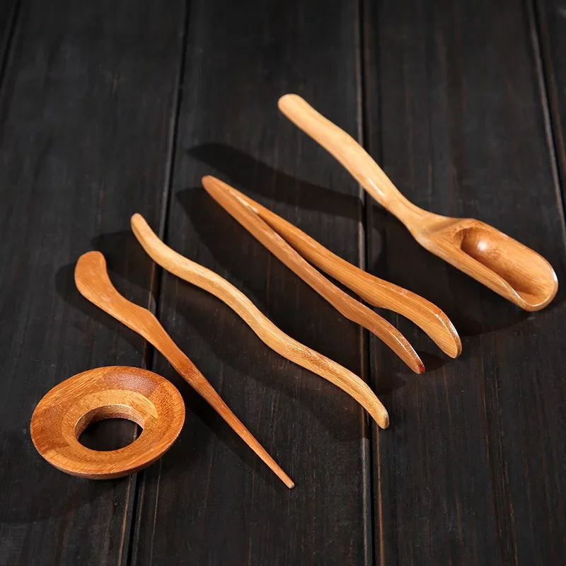 Wooden Tea Ceremony Utensils Set
