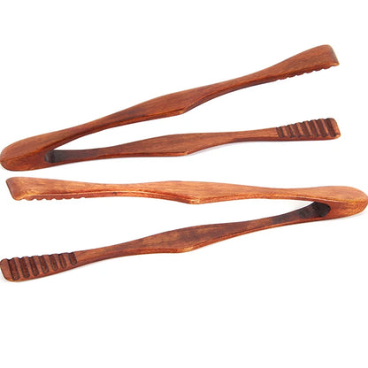 1Pc Bamboo Cooking Kitchen Tongs Food BBQ Tool Salad Bacon Steak Bread Cake Wooden Clip Home Kitchen Utensil