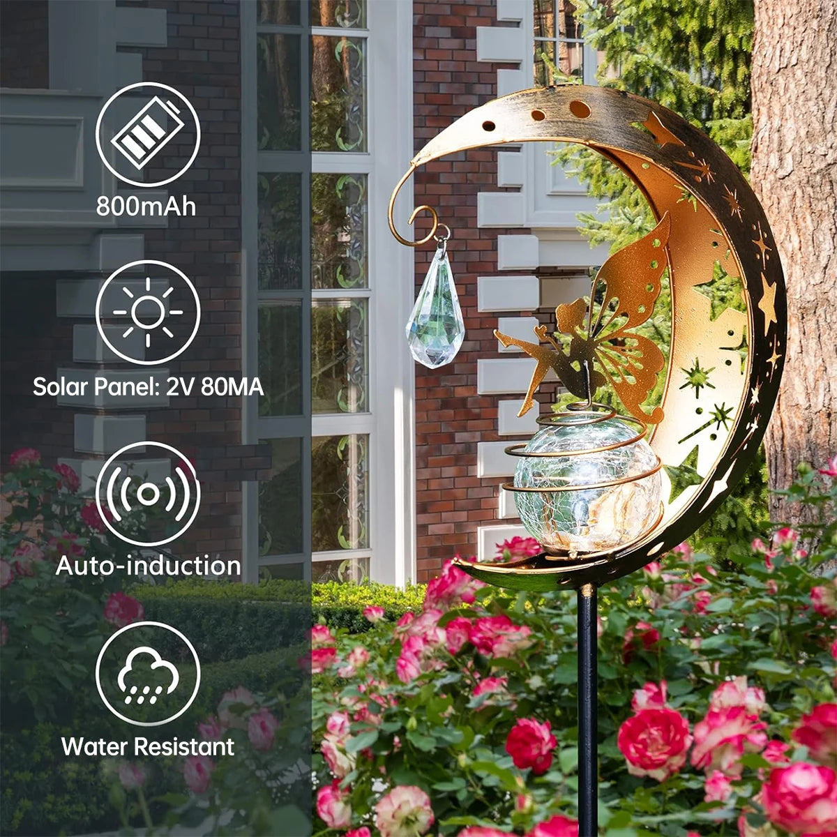 Solar Decroation Light Moon Fairy Lamp